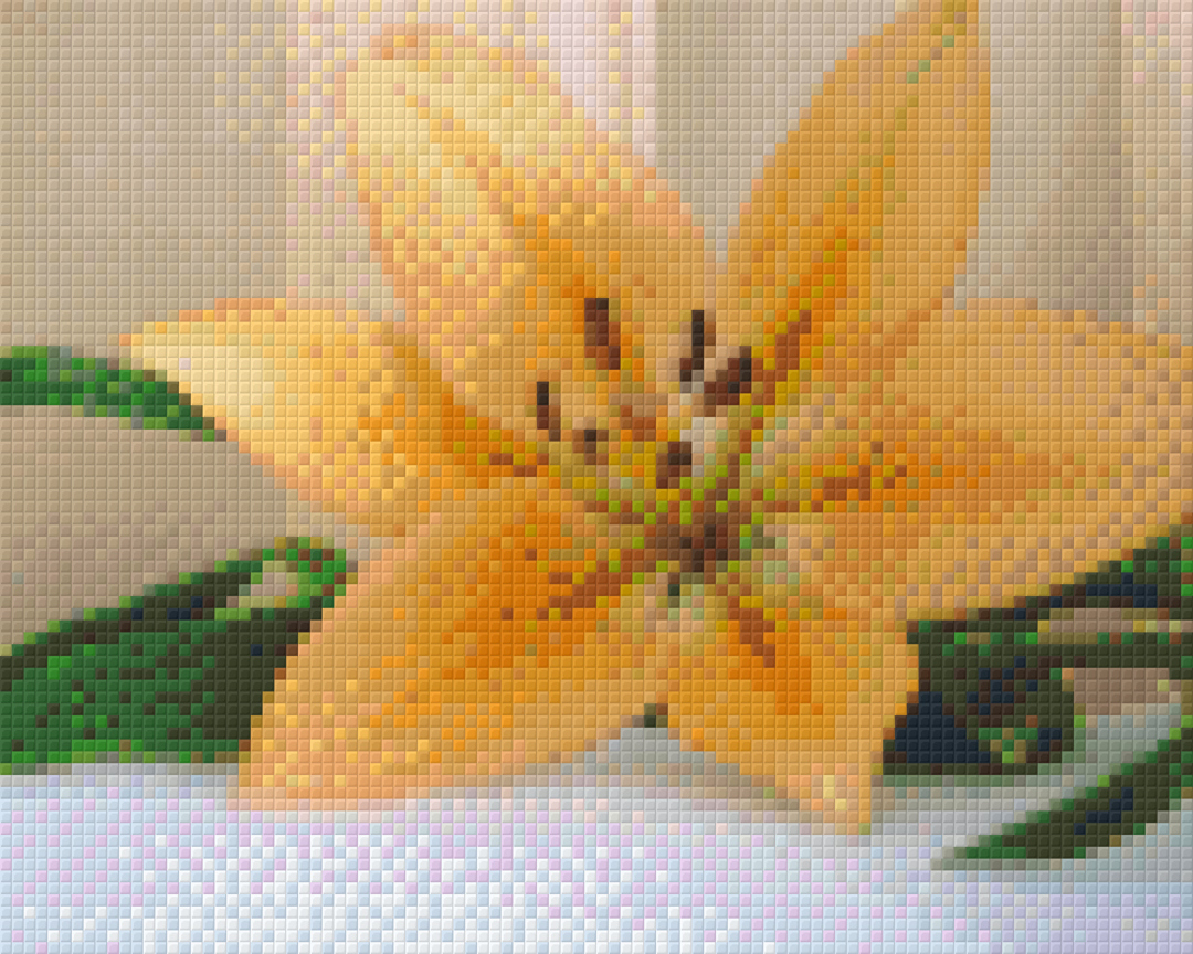 Yellow Lilly Four [4] Baseplate PixelHobby Mini-mosaic Art Kit image 0